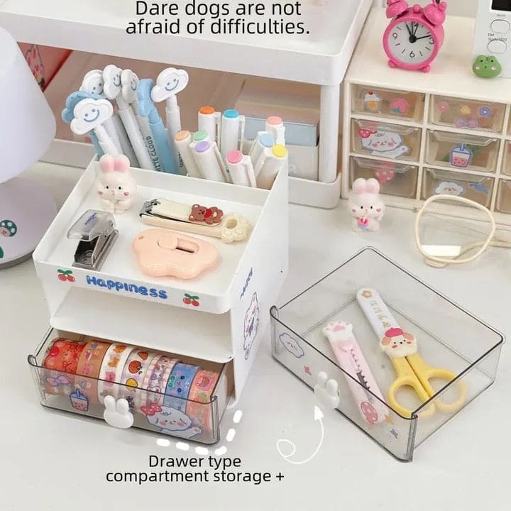 Cute Candy Stationary Organizer, Lovely Fashion Pen Holder with Sticker, Multifunctional Stationery Pencil Organizer, Large Capacity Waterproof Student Desk Holder Cute Candy Stationary Organizer, Lovely Fashion Pen Holder with Sticker, Multifunctional Stationery Pencil Organizer, Large Capacity Waterproof Student Desk Holder